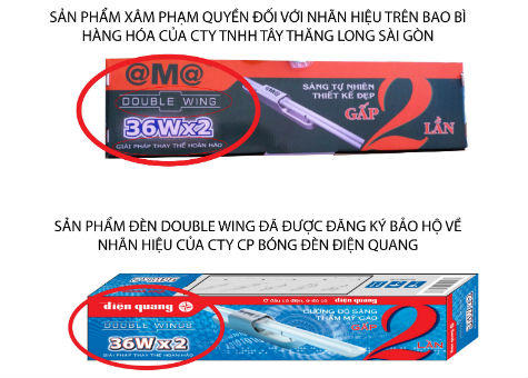 Xâm phạm quyền nhãn hiệu, Cty TNHH Tây Thăng Long Sài Gòn bị phạt